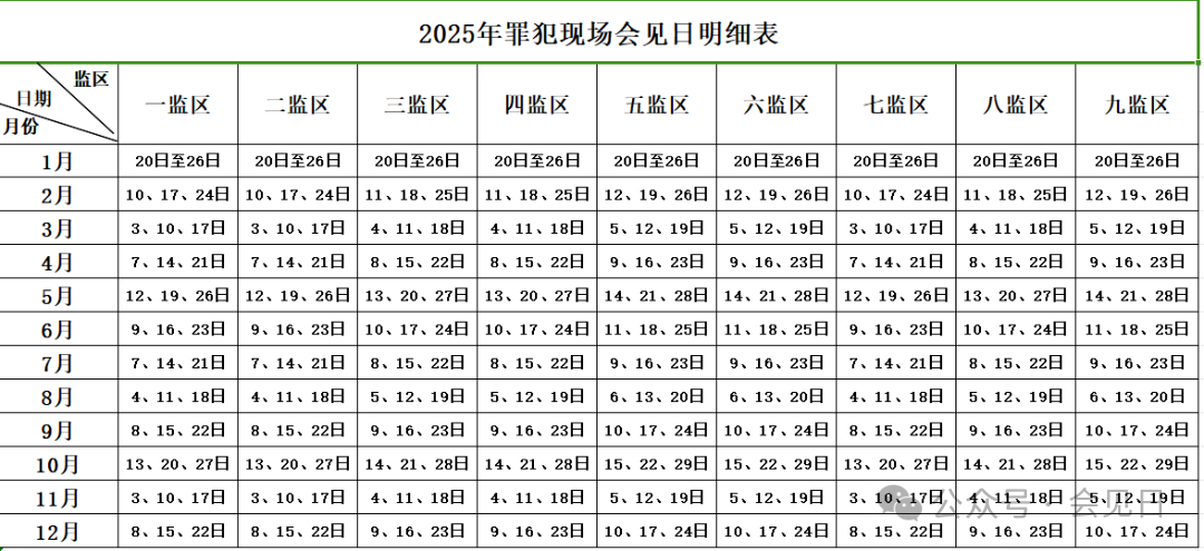 图片[2]-柳城监狱2025年全年现场会见安排-家书速递|在线寄信|网上寄信|寄信软件|监狱寄信|看守所寄信
