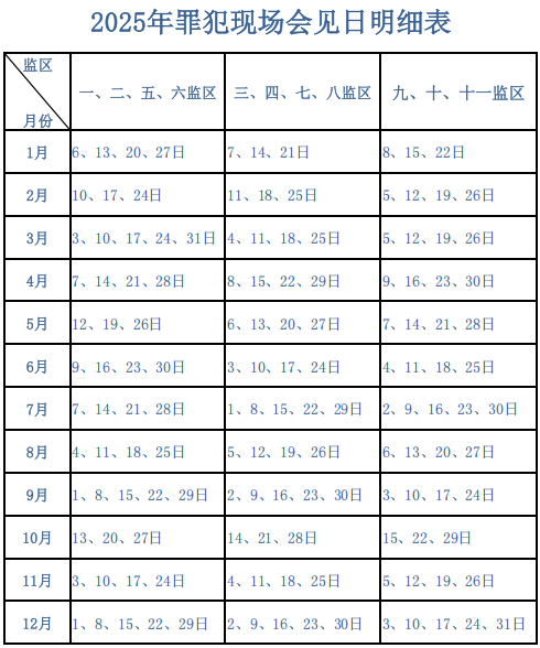 图片[3]-监管前沿丨宜州监狱2025年现场会见安排-家书速递|在线寄信|网上寄信|寄信软件|监狱寄信|看守所寄信