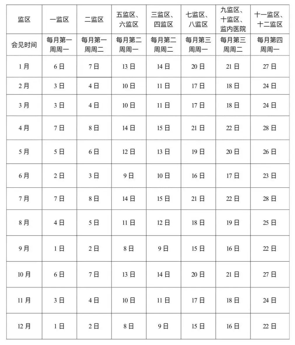 山西省阳泉一监2025年会见日期公示及会见指南-家书速递|在线寄信|网上寄信|寄信软件|监狱寄信|看守所寄信