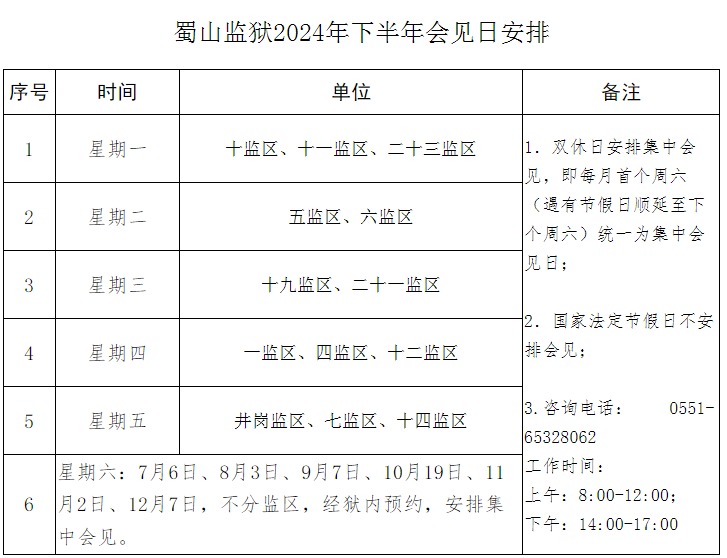 图片[12]-2024年下半年安徽各监狱会见日安排，监狱寄信地址，监狱联系电话，家属们赶紧收藏！-家书速递|在线寄信|网上寄信|寄信软件|监狱寄信|看守所寄信