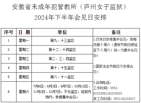 图片[18]-2024年下半年安徽各监狱会见日安排，监狱寄信地址，监狱联系电话，家属们赶紧收藏！-家书速递|在线寄信|网上寄信|寄信软件|监狱寄信|看守所寄信