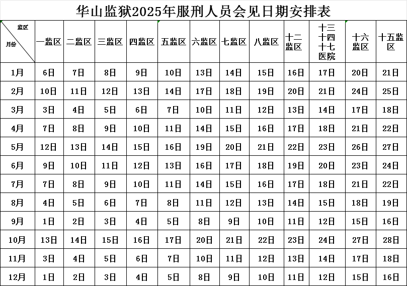 图片[2]-2025年陕西省华山监狱会见日安排，监狱寄信地址，监狱联系电话，家属们赶紧收藏！-家书速递|在线寄信|网上寄信|寄信软件|监狱寄信|看守所寄信