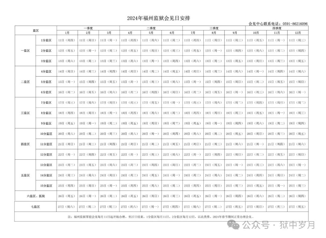 图片[2]-2024年福州监狱会见日安排,监狱寄信地址，监狱联系电话，家属们赶紧收藏！-家书速递|在线寄信|网上寄信|寄信软件|监狱寄信|看守所寄信