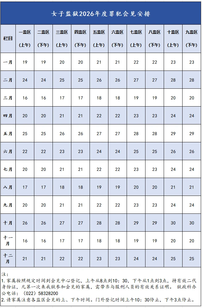 图片[38]-【监狱会见】2026年全市各监所会见日期|天津市监狱|河西梨园杨柳青李港滨海西青女子监狱未成年犯管教所津西康宁长泰监狱-家书速递|在线寄信|网上寄信|寄信软件|监狱寄信|看守所寄信